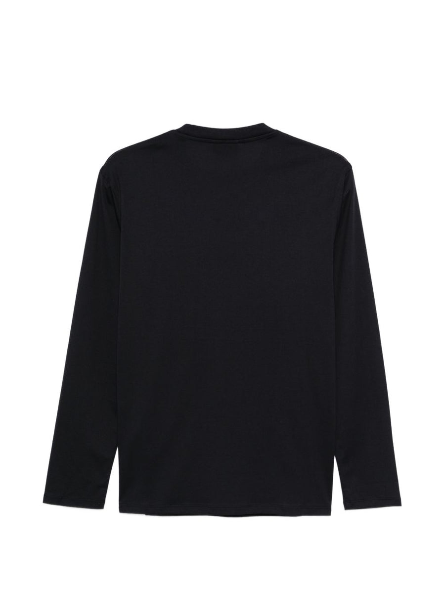 Emporio Armani Logo Cotton T Shirt Navy For Men Luxurious Comfort And Signature Details