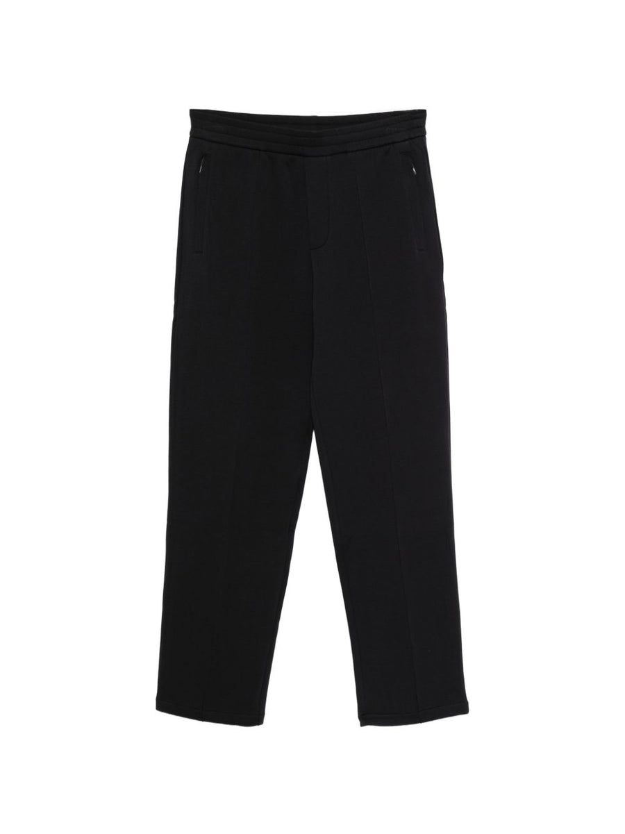 Emporio Armani Cotton Sweatpants Mens Navy With Elastic Waistband And Side Pockets For Refined Everyday Comfort