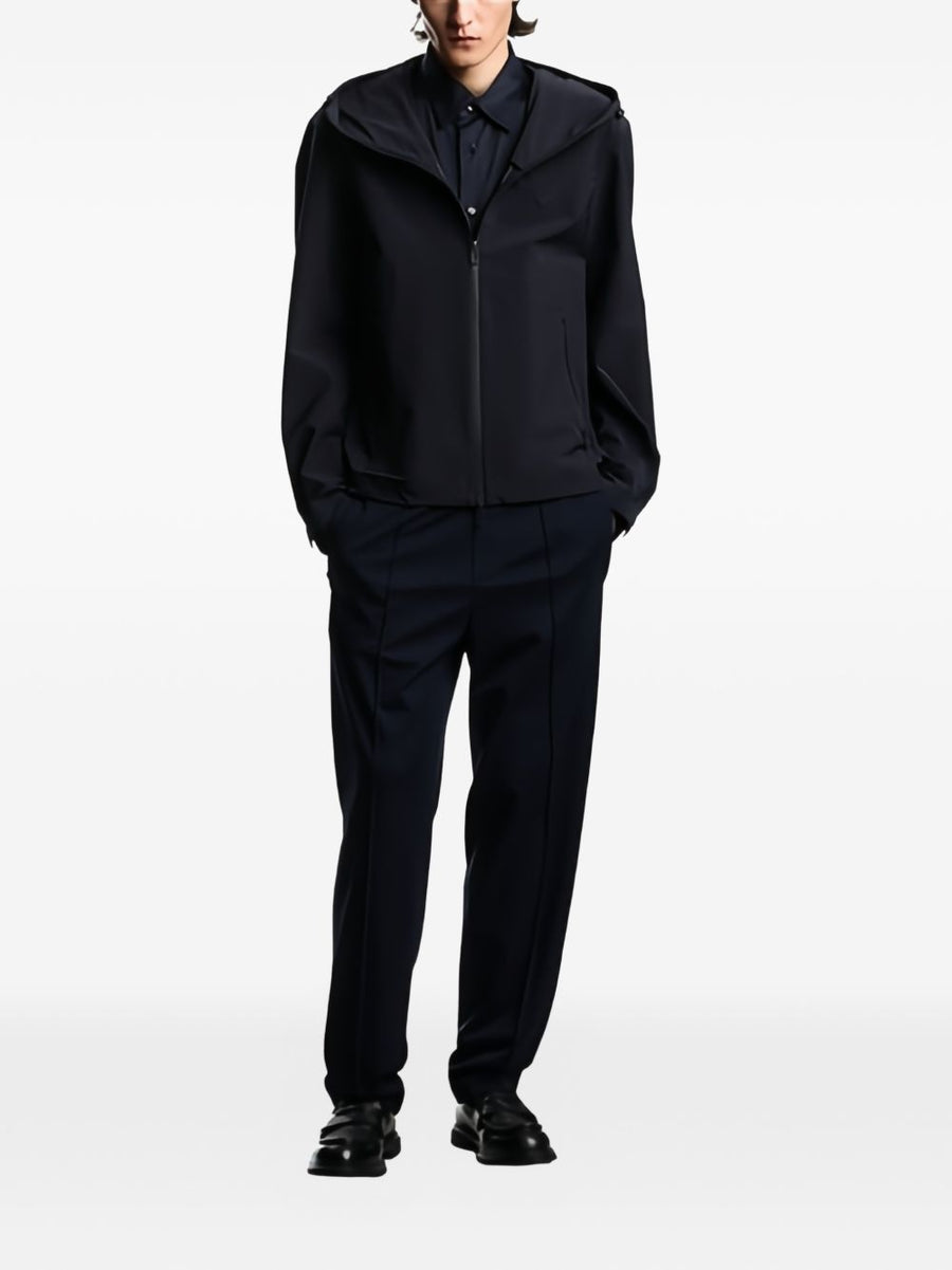 Emporio Armani Navy Lyocell Cotton Blend Shirt For Men Premium Everyday Comfort Essentials