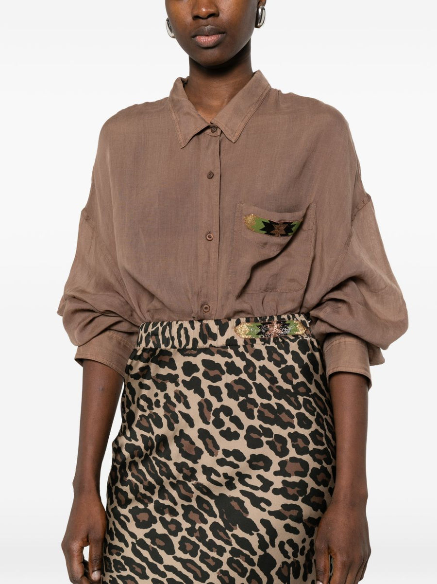 Bazar Deluxe Lyocell Ramie Long Sleeve Shirt For Women Polished Everyday Comfort Versatile