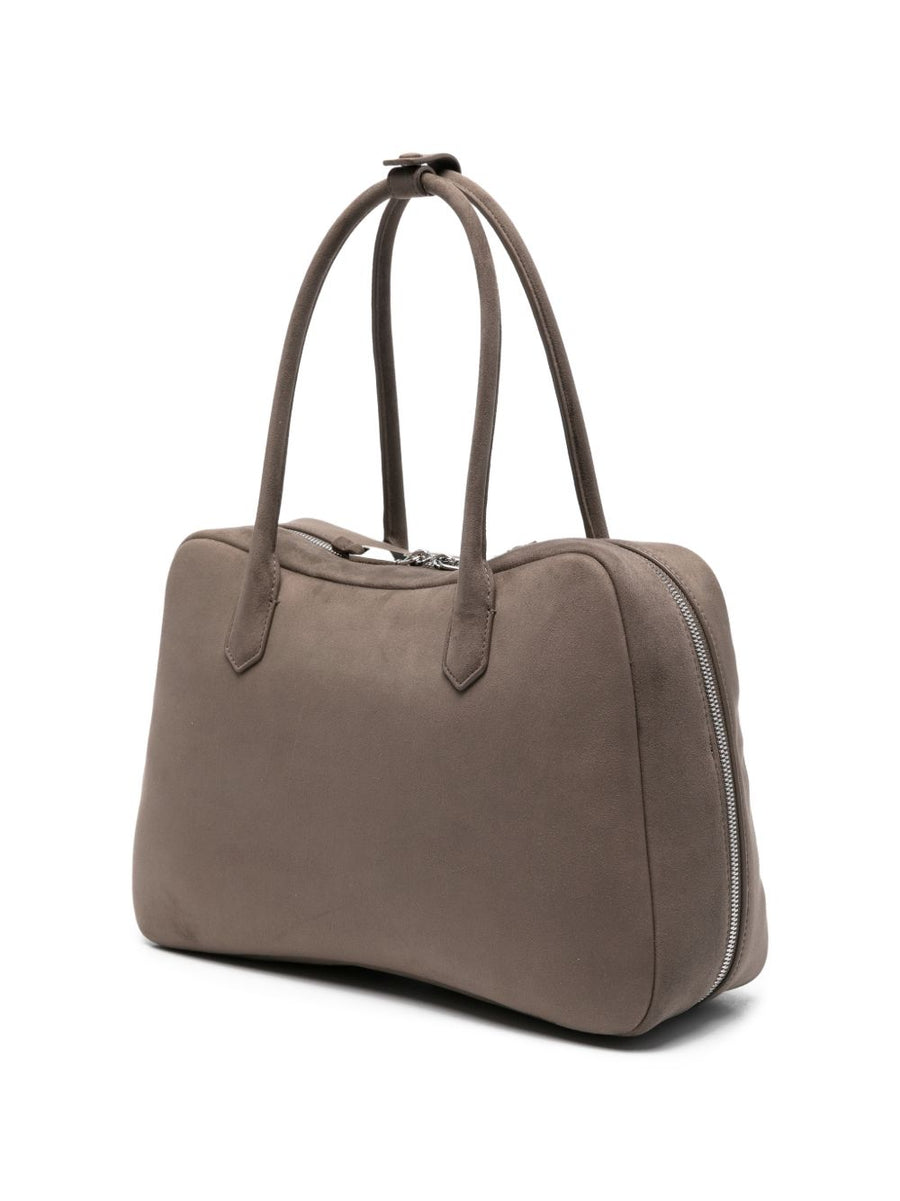 Emporio Armani Eagle Club Capsule Suede-Effect Shoulder Bag For Women Elegant Day To Night Luxury