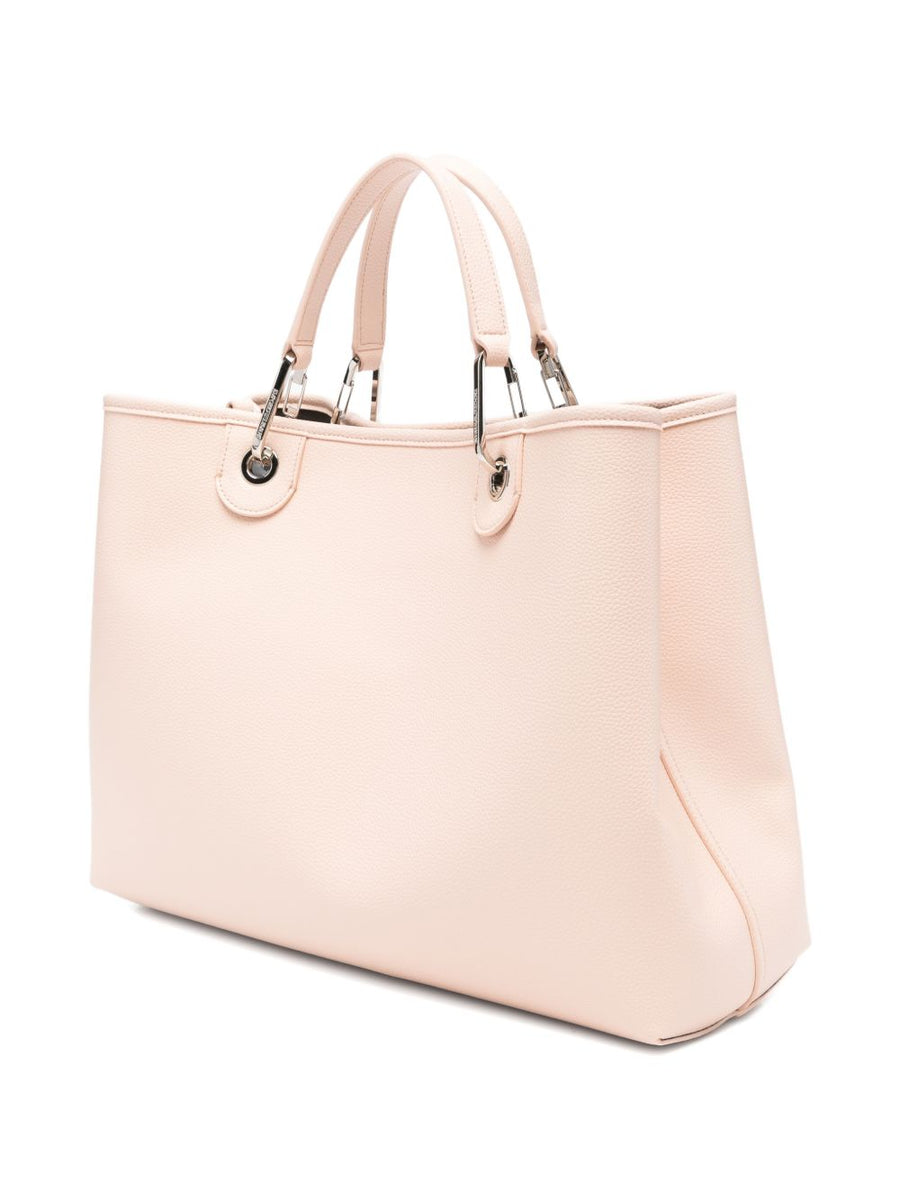 Emporio Armani MyEA Deer Print Shopper For Women, Medium Size, Powder Color, Luxurious Detachable Strap