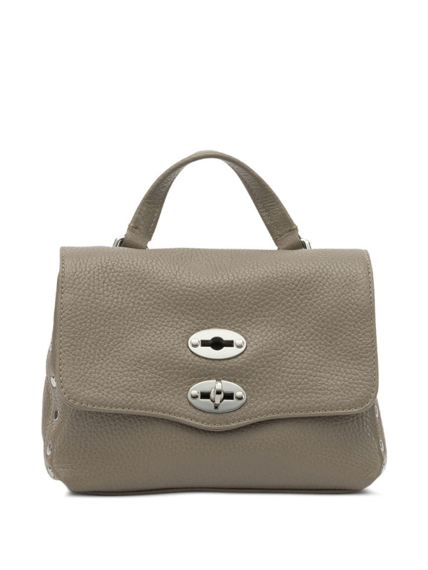 Zanellato Postina® Baby Bag In Hammered Grey Creta Leather