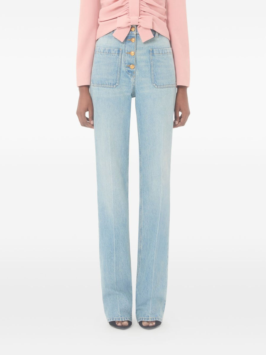 Valentino Denim Jeans For Women Light Blue Luxury Fit Timeless Refined Silhouette