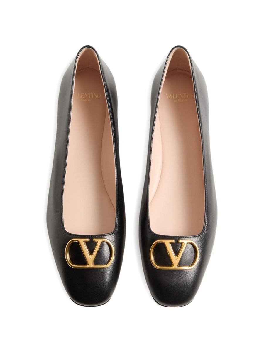 Valentino Garavani VLogo Signature Leather Ballet Flats for Women Luxury Comfort