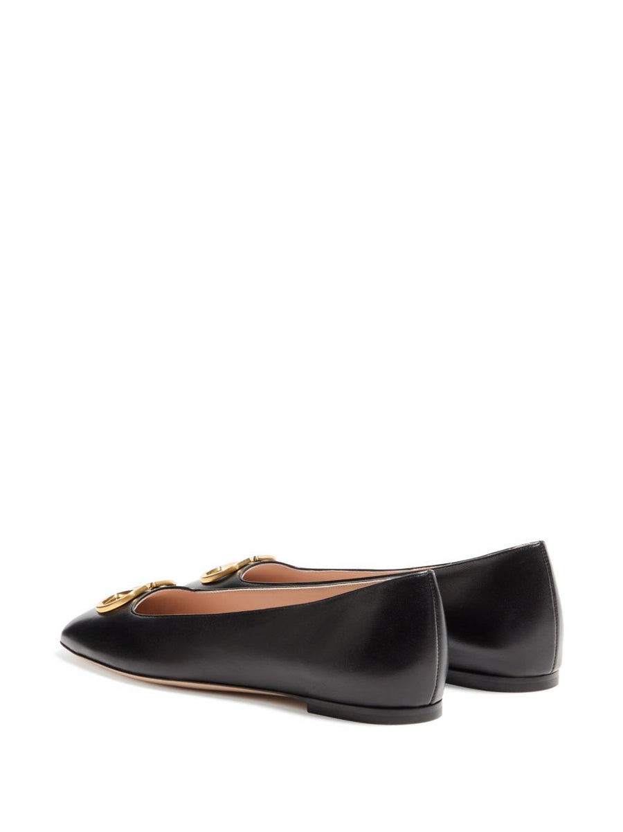 Valentino Garavani VLogo Signature Leather Ballet Flats for Women Luxury Comfort