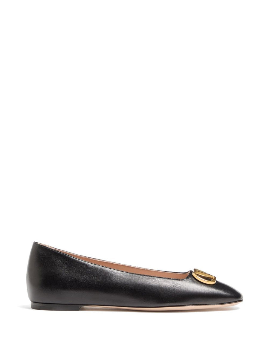 Valentino Garavani VLogo Signature Leather Ballet Flats for Women Luxury Comfort