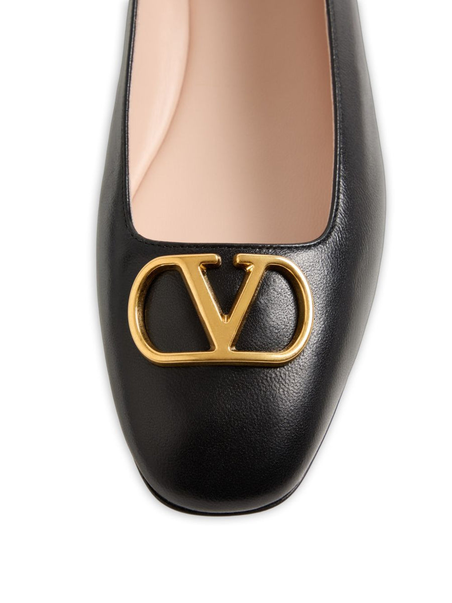 Valentino Garavani VLogo Signature Leather Ballet Flats for Women Luxury Comfort
