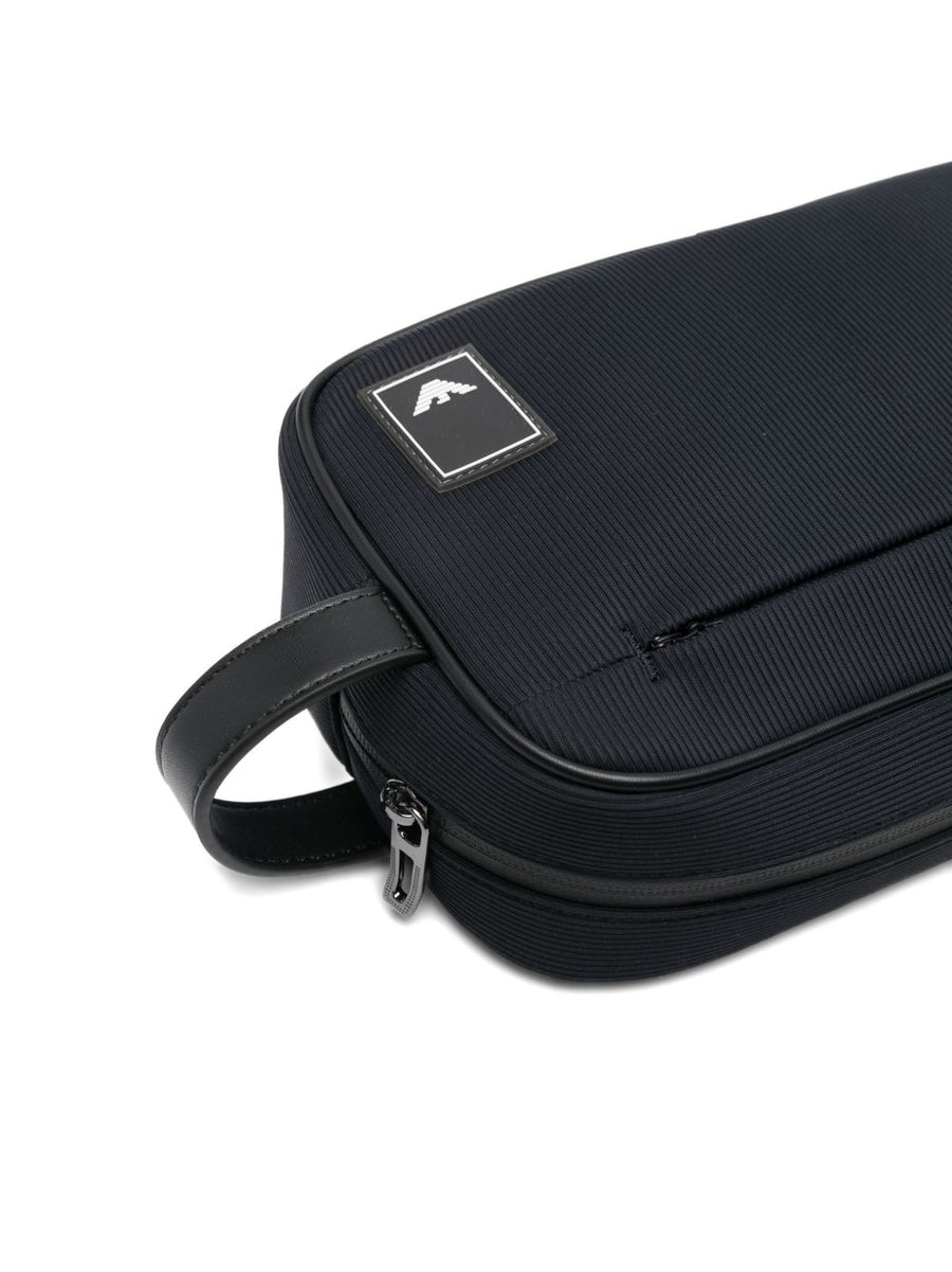 Emporio Armani Navy Nylon Travel Essential Beauty Clutch