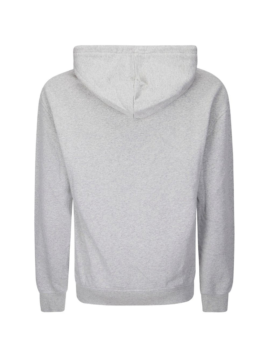 Icecream Logo Cotton Hoodie For Men With Crystal Logo Detail Soft Cotton Heather Grey Everyday Comfort