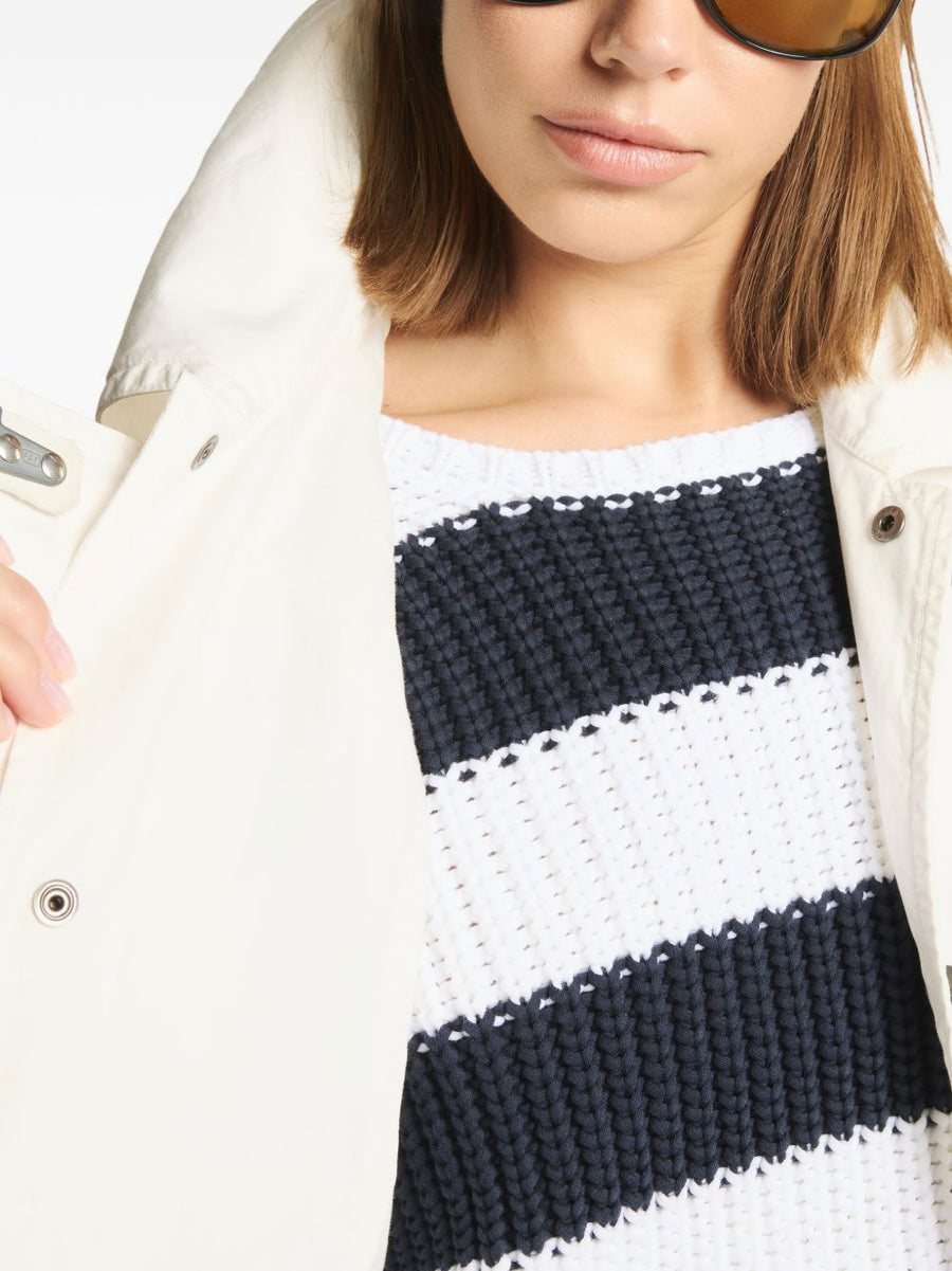 Fay White Bomber Jacket For Women Versatile Lightweight Button Front Ideal For Everyday Polished Look Spring Summer 2026