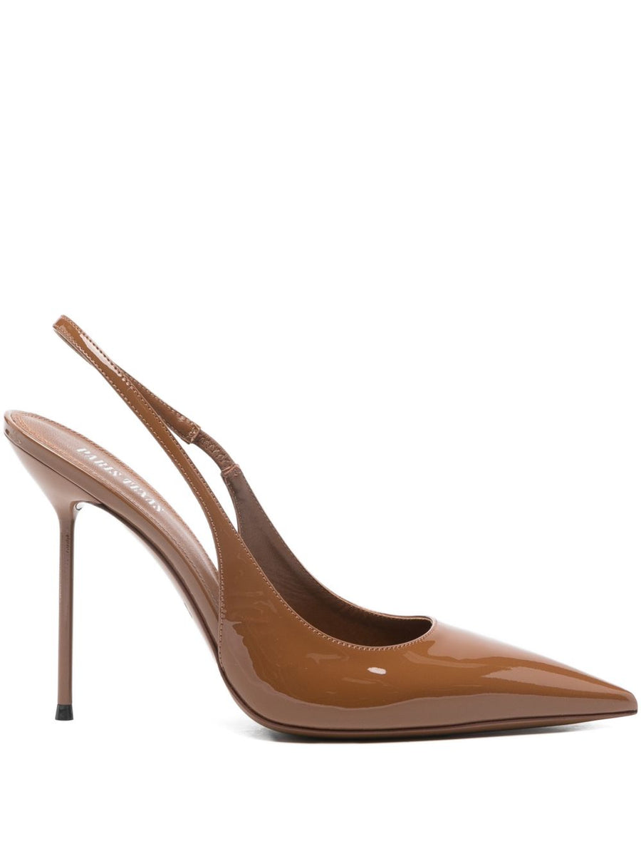 Lidia Slingback By Paris Texas Leather Coffee Brown Pointed Toe Medium Heel Quiet Luxury For Modern Women