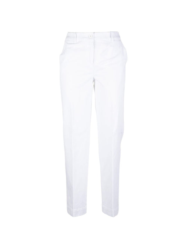 Via Masini 80 Slim Fit Trousers White For Women, Versatile Everyday Chic And Premium Quality