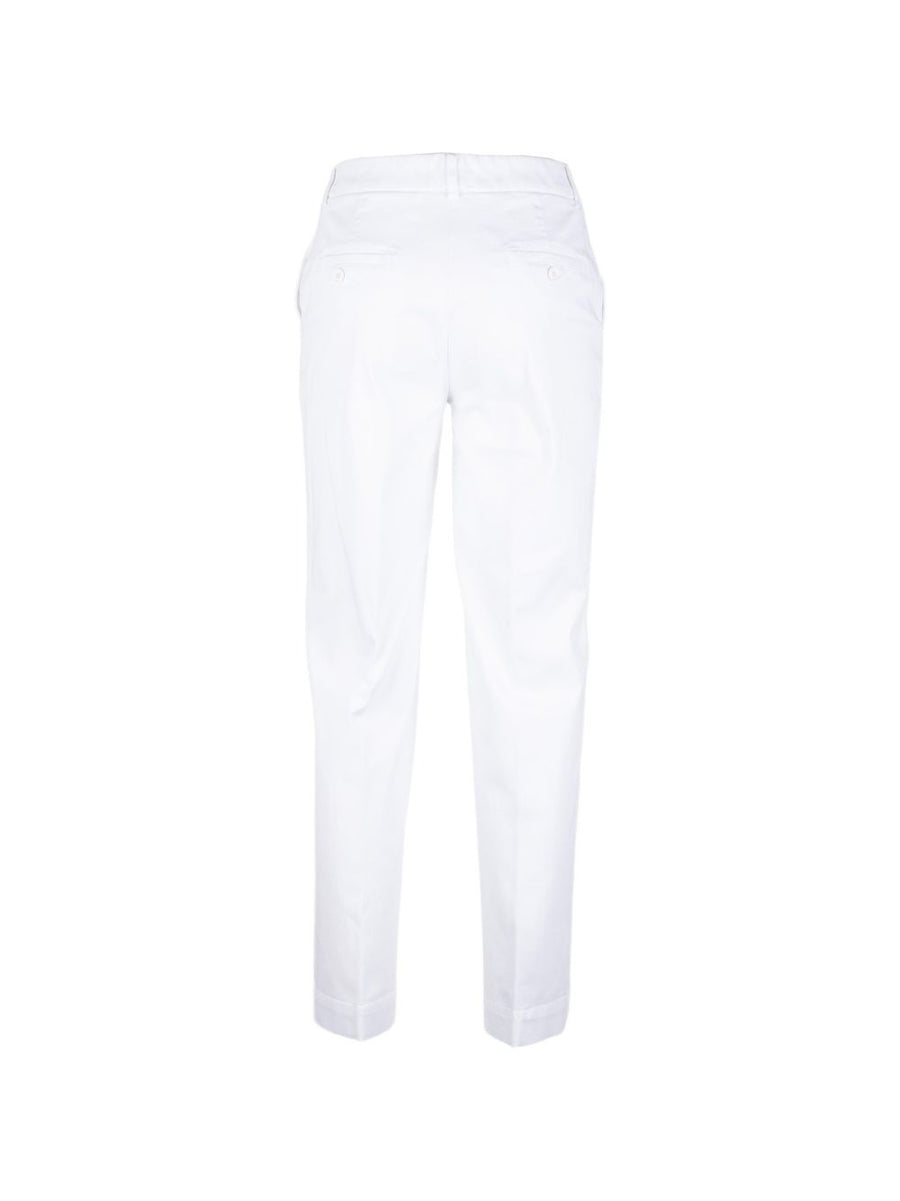 Via Masini 80 Slim Fit Trousers White For Women, Versatile Everyday Chic And Premium Quality