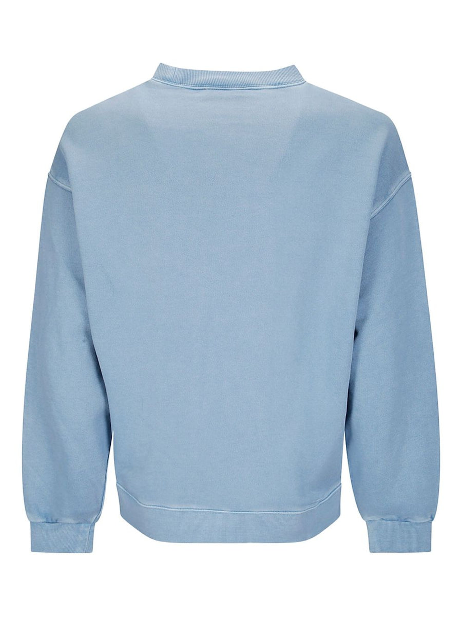 Carhartt WIP Main Cotton Logo Sweatshirt For Men Navy Durable Everyday Crew Neck Comfort