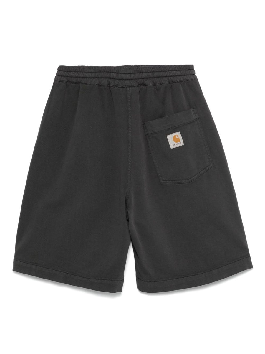 Carhartt WIP Main Cotton Shorts For Men Dark Grey Cotton Blend With Lycra Stretch Casual Everyday Wear