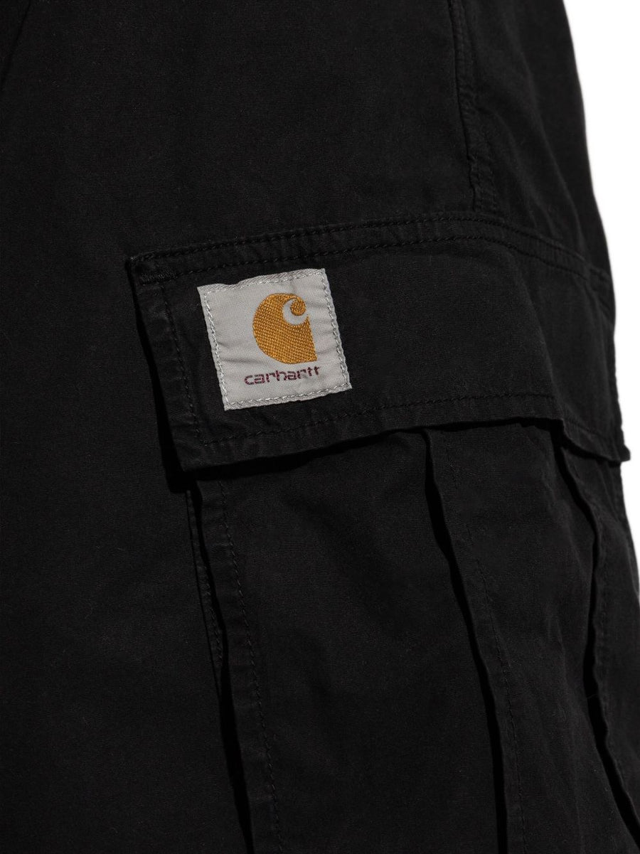 Carhartt WIP Main Cotton Cargo Shorts Black For Men Durable Workwear With Cargo Pockets