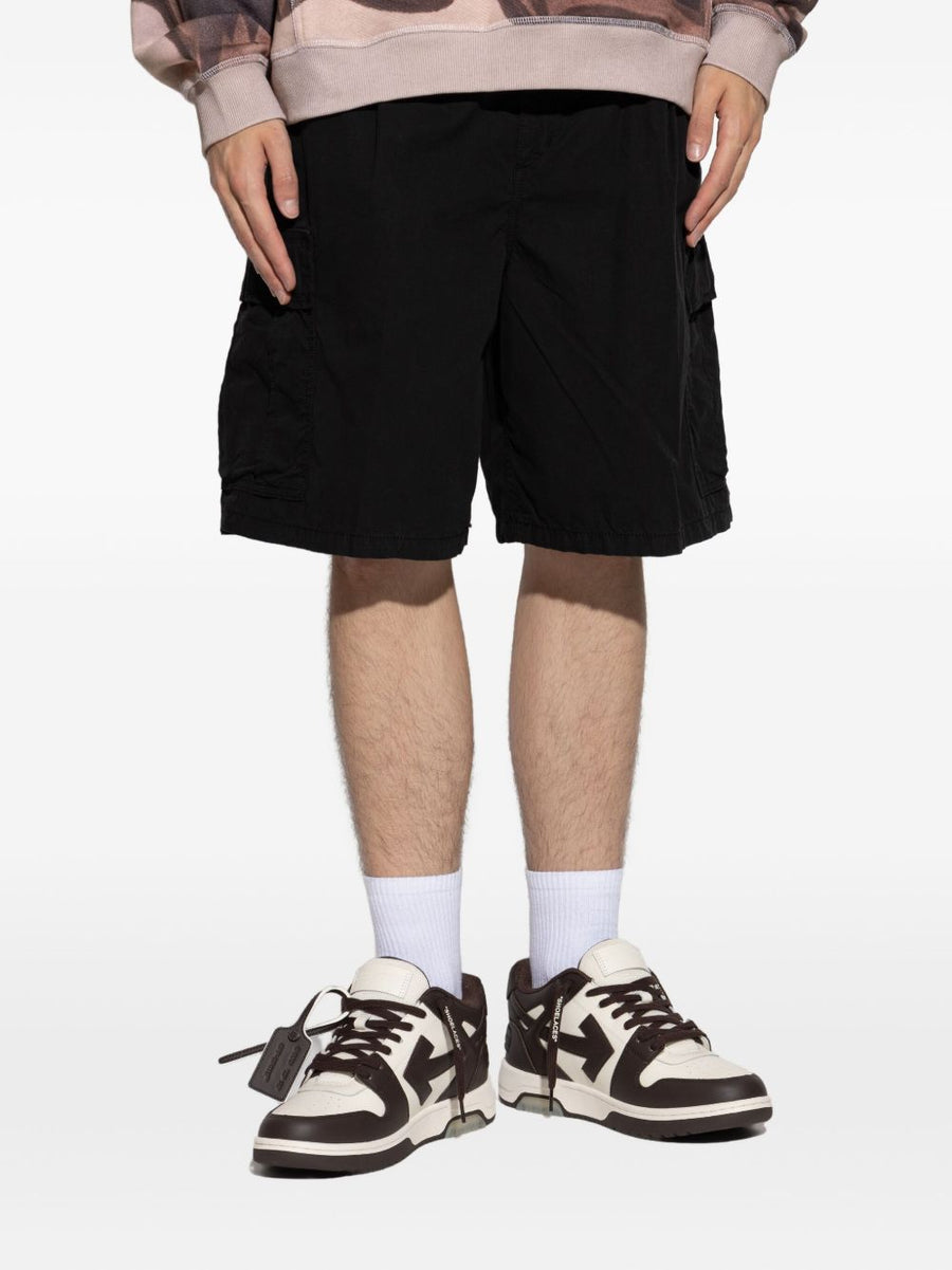 Carhartt WIP Main Cotton Cargo Shorts Black For Men Durable Workwear With Cargo Pockets