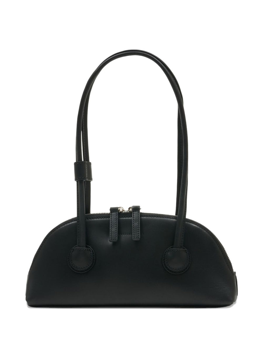 Shoulder Bag For Women Margesherwood Bessette Calf Leather Black Zip Closure Two Handles Timeless Luxury