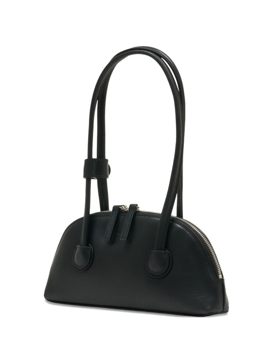 Shoulder Bag For Women Margesherwood Bessette Calf Leather Black Zip Closure Two Handles Timeless Luxury