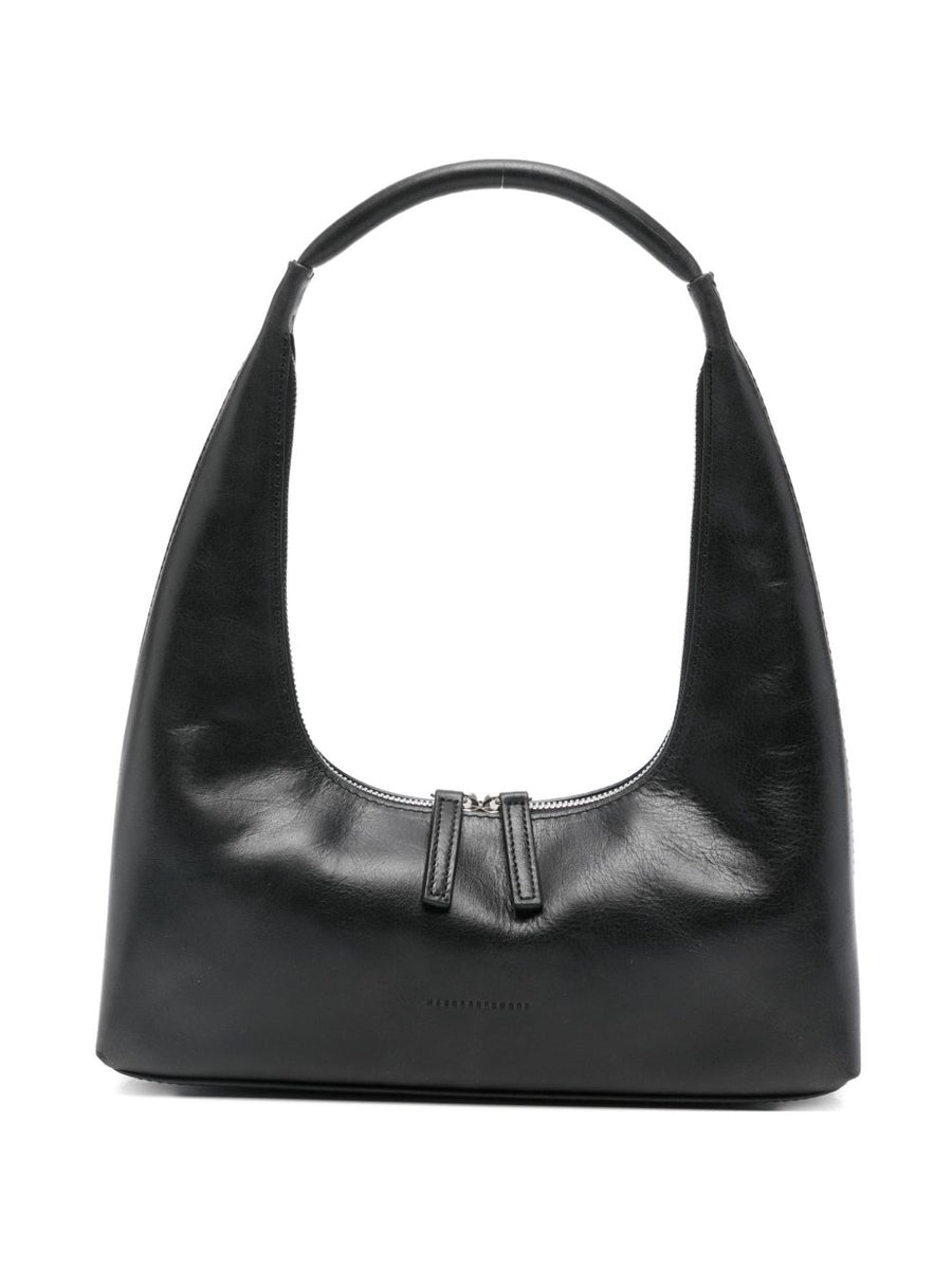 Margesherwood Hobo Shoulder Bag Luxury Calf Leather Compact Top Handle For Women Zip Closure