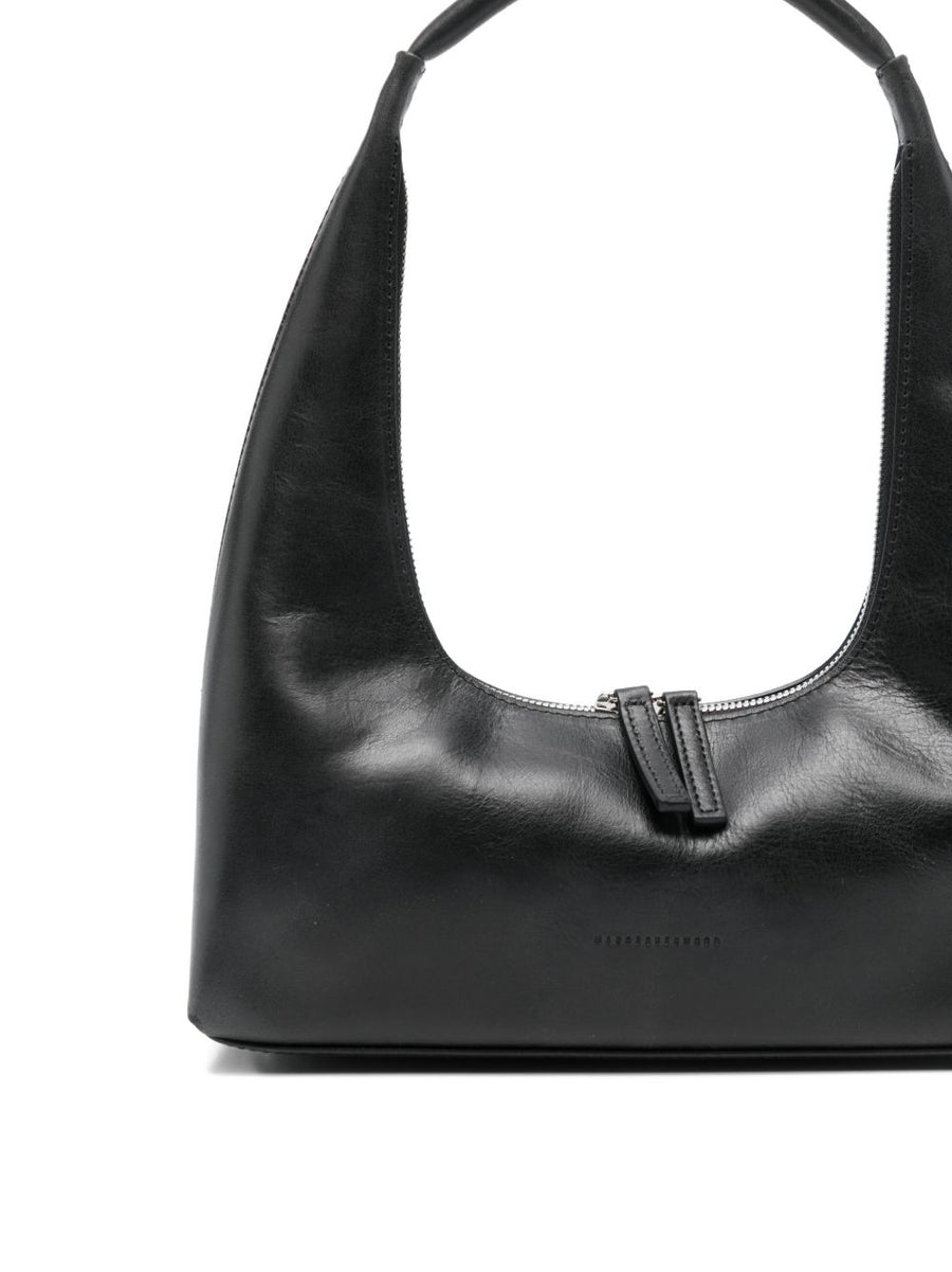Margesherwood Hobo Shoulder Bag Luxury Calf Leather Compact Top Handle For Women Zip Closure
