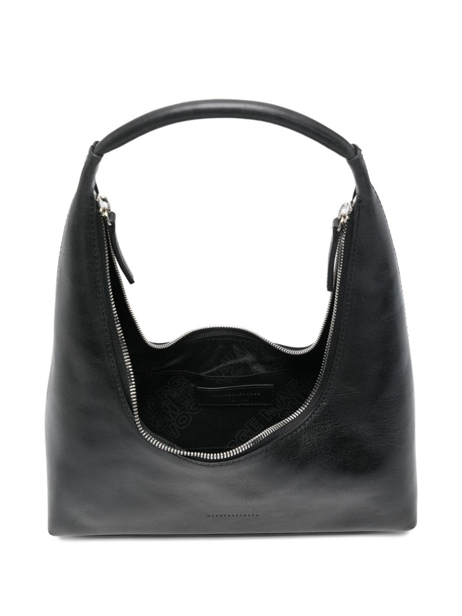 Margesherwood Hobo Shoulder Bag Luxury Calf Leather Compact Top Handle For Women Zip Closure
