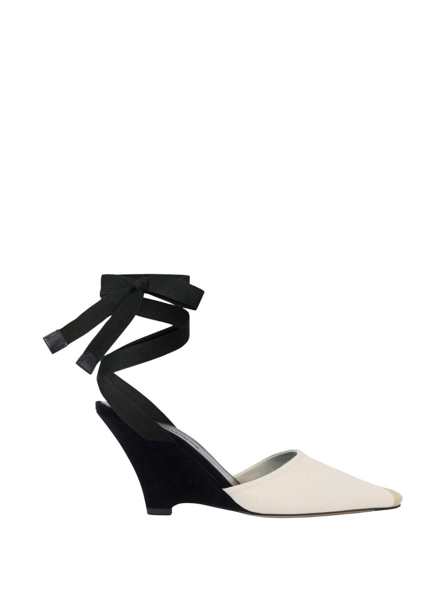 Jacquemus The High Espadrilles Beige Pointed Toe Tie Fastening Luxurious Womens Summer Footwear