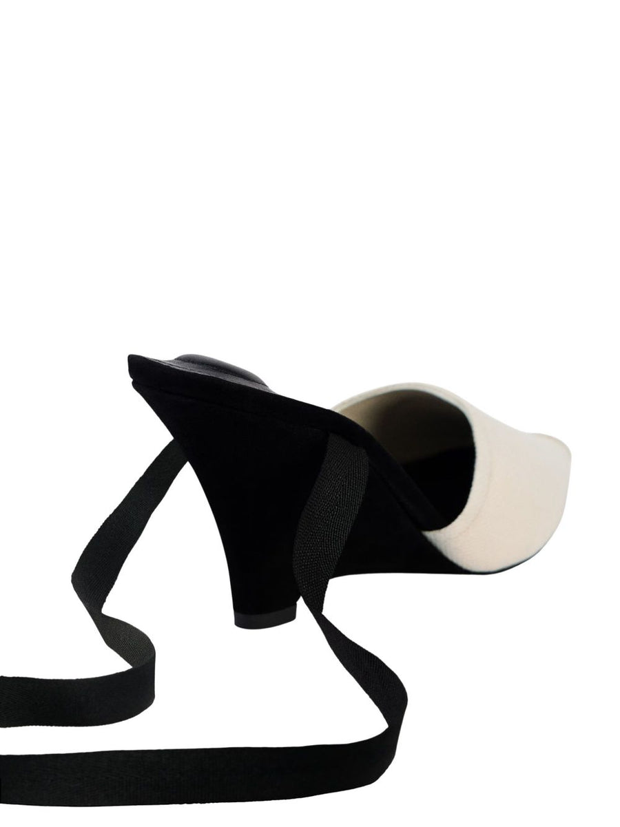 Jacquemus The High Espadrilles Beige Pointed Toe Tie Fastening Luxurious Womens Summer Footwear