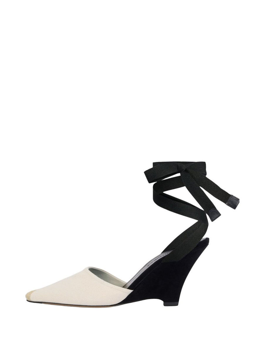 Jacquemus The High Espadrilles Beige Pointed Toe Tie Fastening Luxurious Womens Summer Footwear