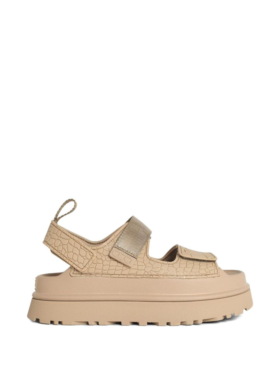 UGG Sandals Women GoldenGlow Embossed Calfskin Slingback Luxurious All Day Comfort