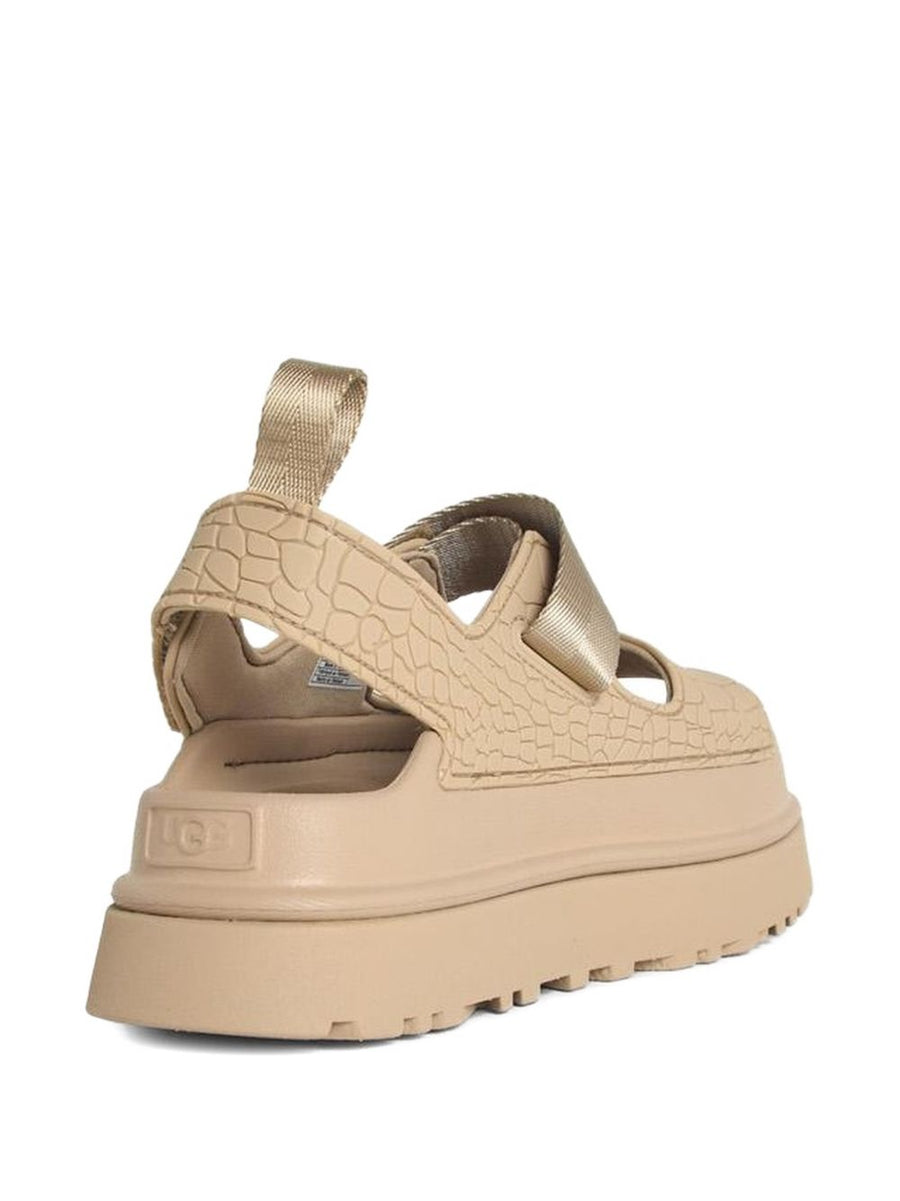 UGG Sandals Women GoldenGlow Embossed Calfskin Slingback Luxurious All Day Comfort