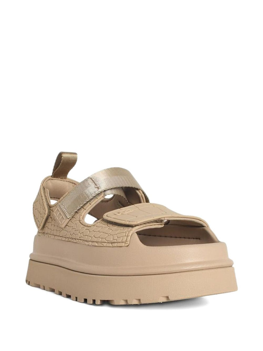 UGG Sandals Women GoldenGlow Embossed Calfskin Slingback Luxurious All Day Comfort