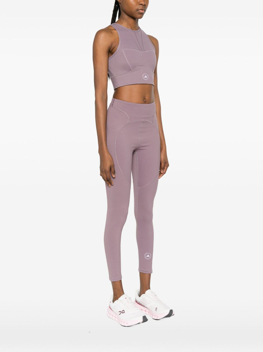 Adidas By Stella McCartney Bralette Top Lilac Mesh Panel Women Versatile Sport Luxe Comfort