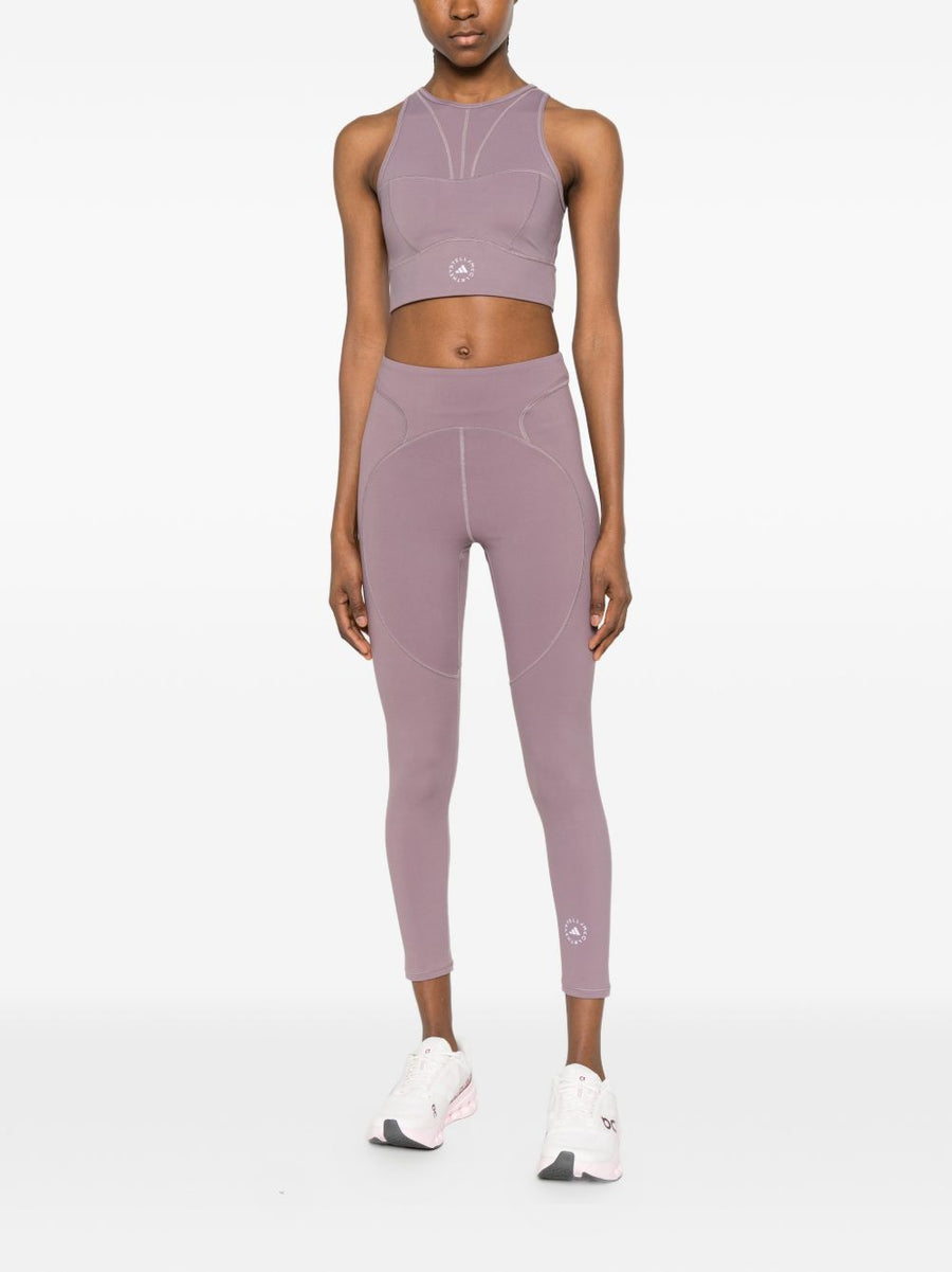 Adidas By Stella McCartney Bralette Top Lilac Mesh Panel Women Versatile Sport Luxe Comfort