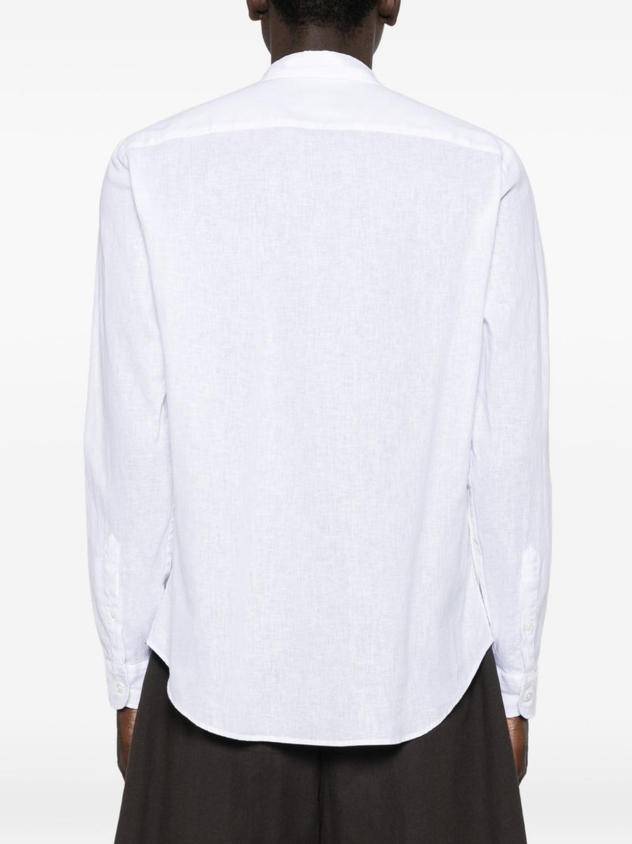 Emporio Armani Linen Blend Shirt for Men Breathable Linen Cotton Comfort Smart Casual Luxury