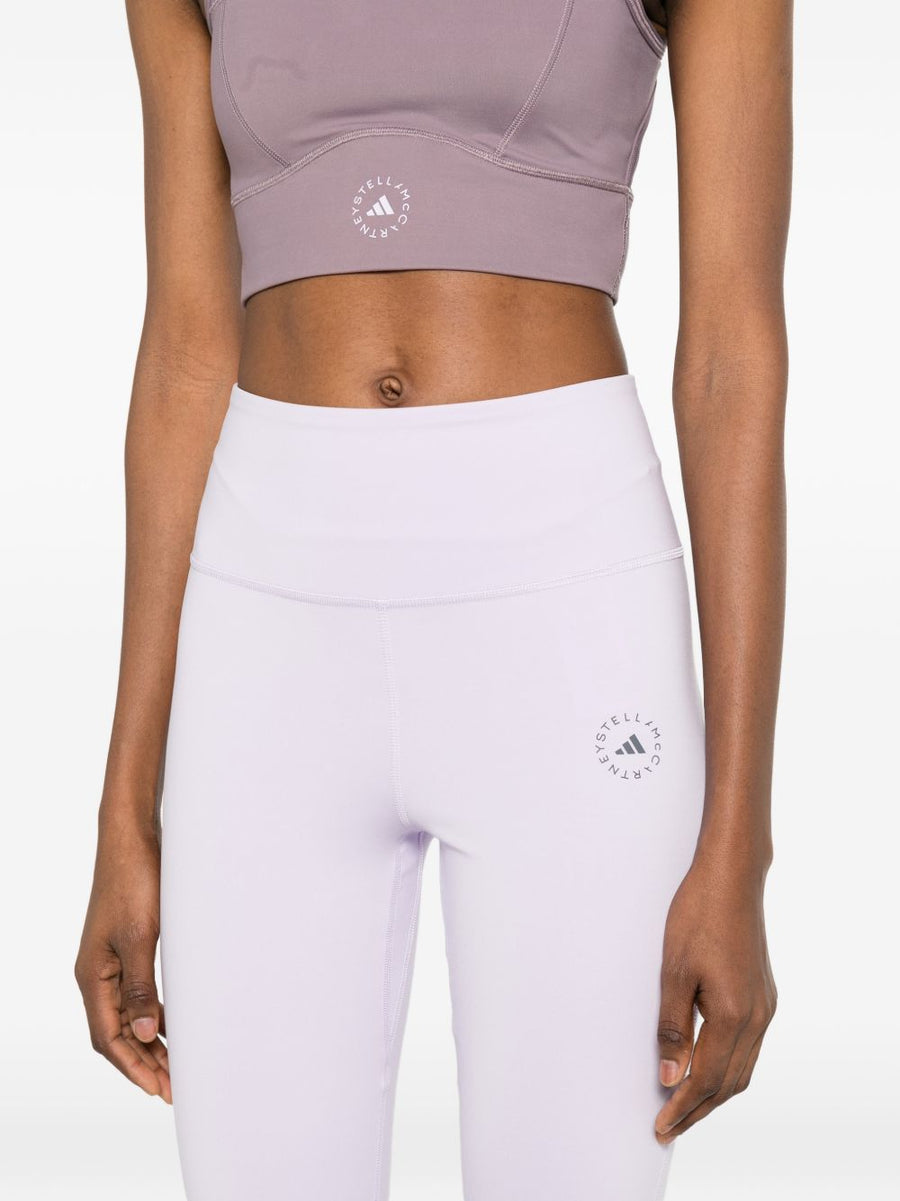 Adidas By Stella McCartney 7/8 Leggings High Rise Comfort For Women Lilac Eco Friendly Recycled Materials