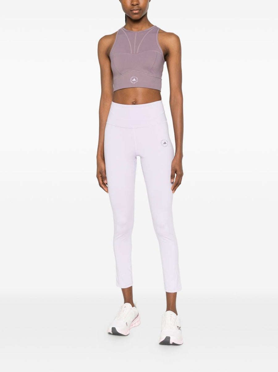 Adidas By Stella McCartney 7/8 Leggings High Rise Comfort For Women Lilac Eco Friendly Recycled Materials