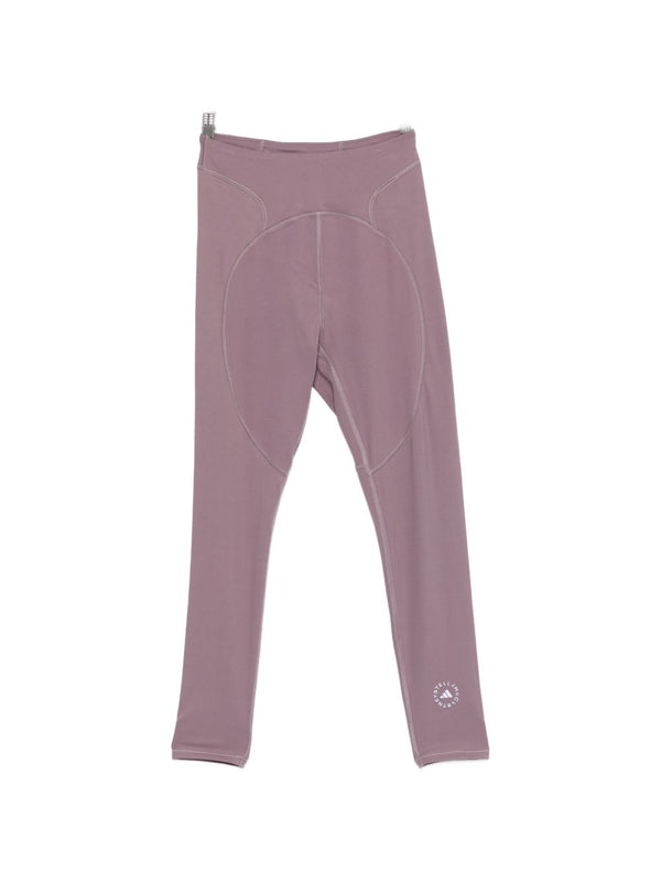 Adidas By Stella McCartney 7/8 Leggings High Rise Panelled Lilac Organic Cotton For Women