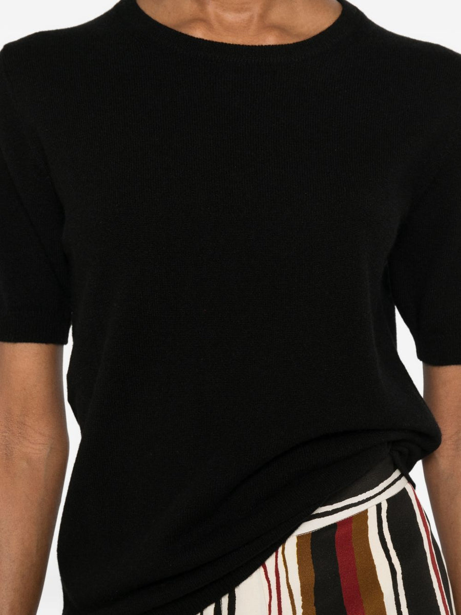 Soft Goat 100 Percent Cashmere Crewneck Sweater For Women Black Luxury Knit Premium Everyday Elegance