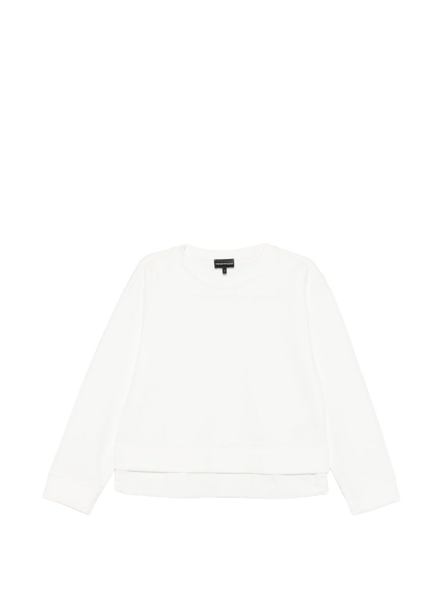 Emporio Armani Logo Cotton Sweatshirt For Women Premium Cotton Blend All Season Comfort Effortless Luxury