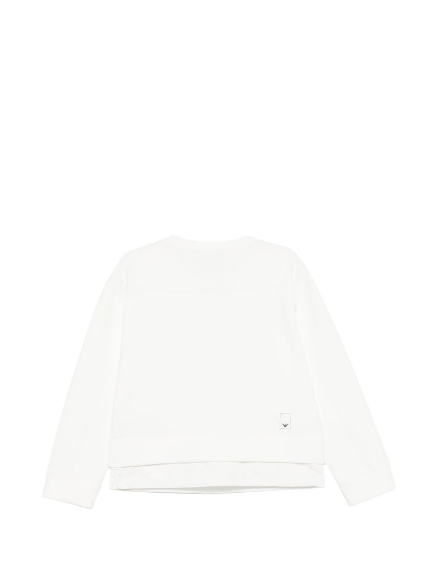 Emporio Armani Logo Cotton Sweatshirt For Women Premium Cotton Blend All Season Comfort Effortless Luxury