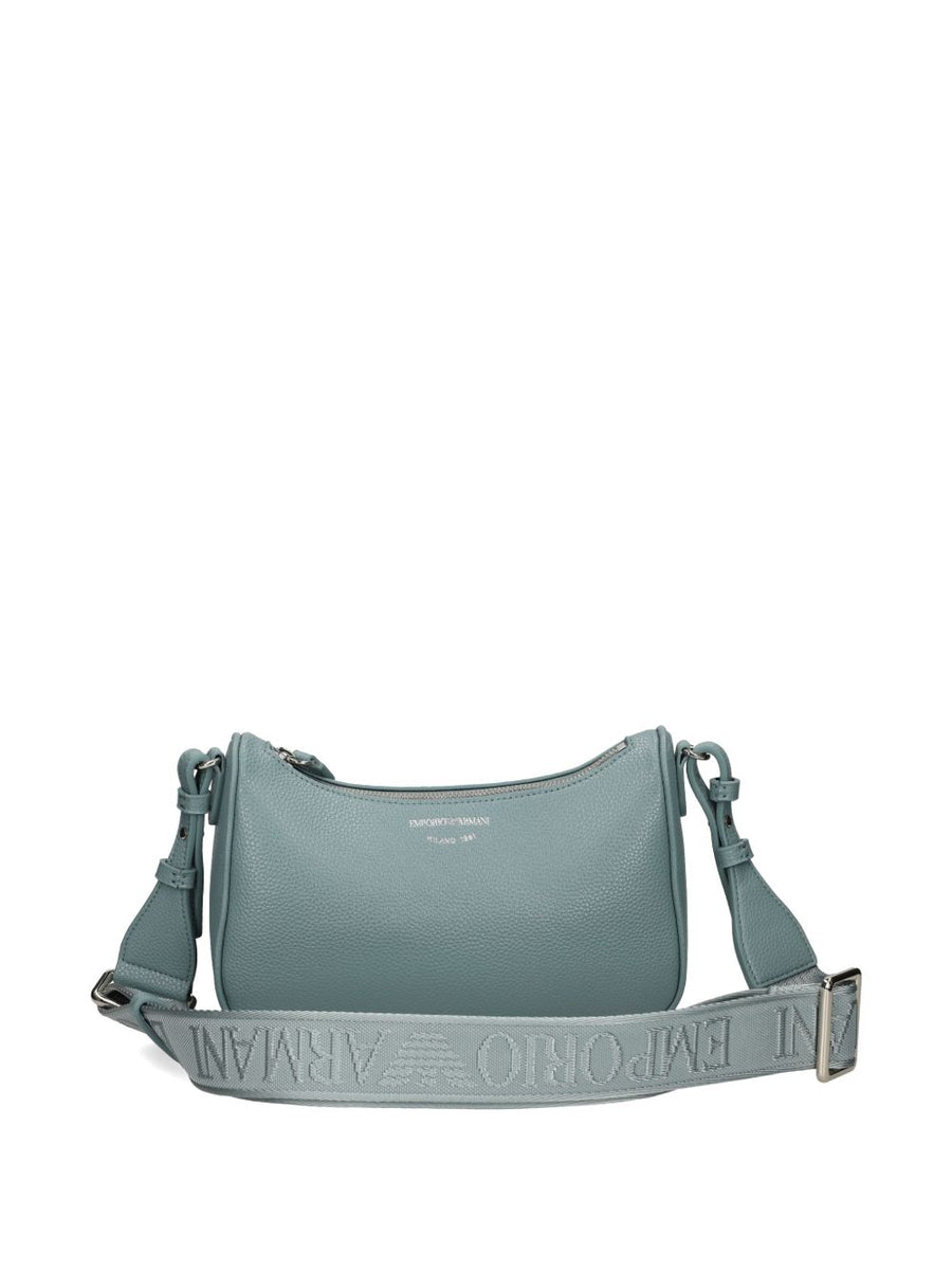 Emporio Armani Deer Print Bag For Women Dusty Blue Baguette Shoulder Handbag Luxurious Everyday Evening