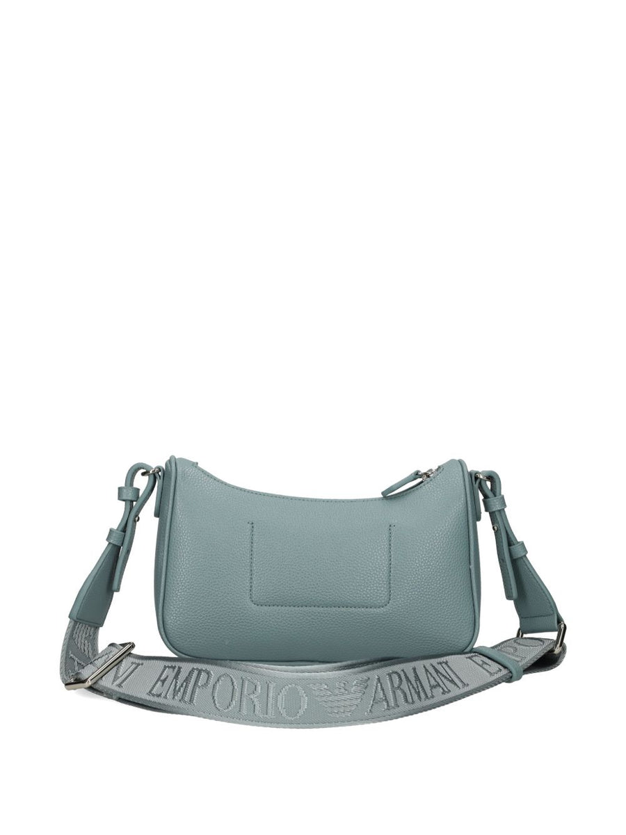Emporio Armani Deer Print Bag For Women Dusty Blue Baguette Shoulder Handbag Luxurious Everyday Evening