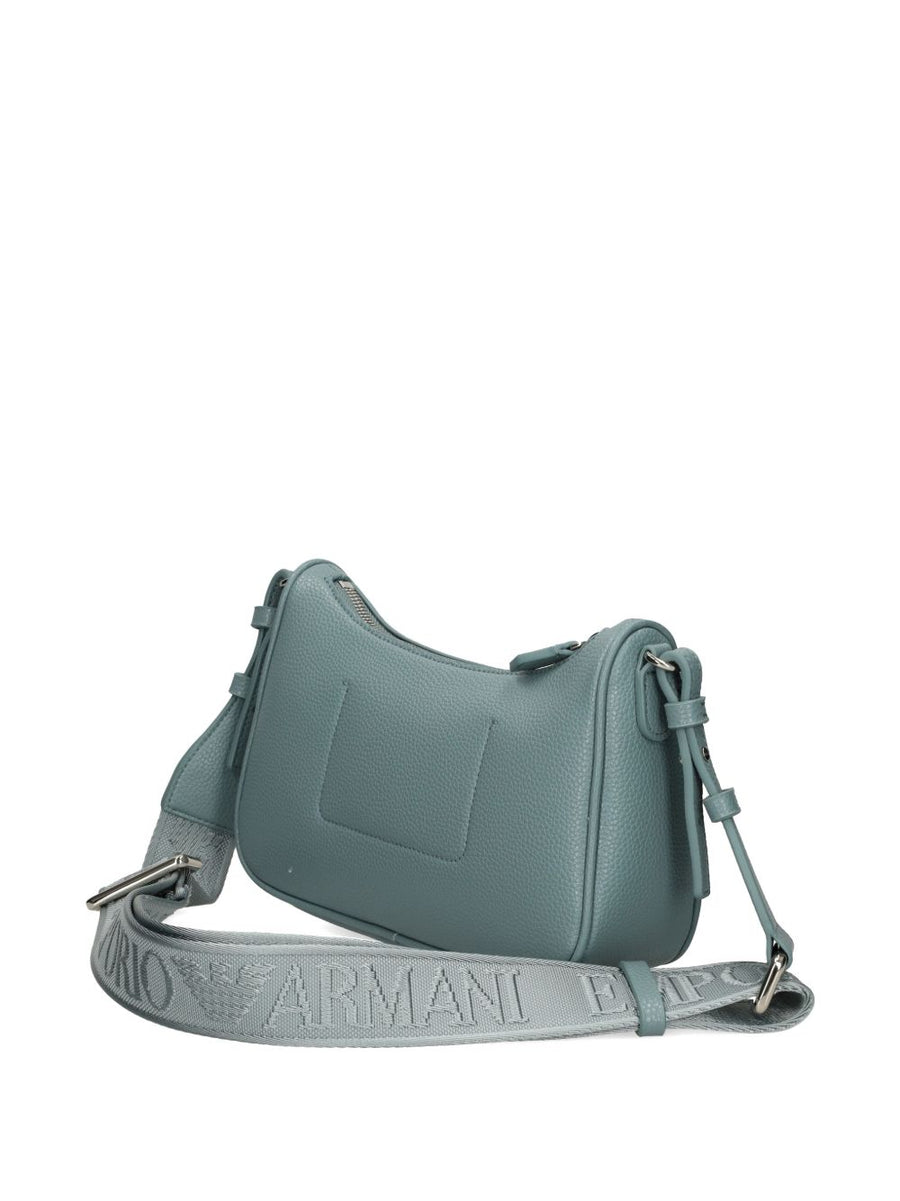Emporio Armani Deer Print Bag For Women Dusty Blue Baguette Shoulder Handbag Luxurious Everyday Evening