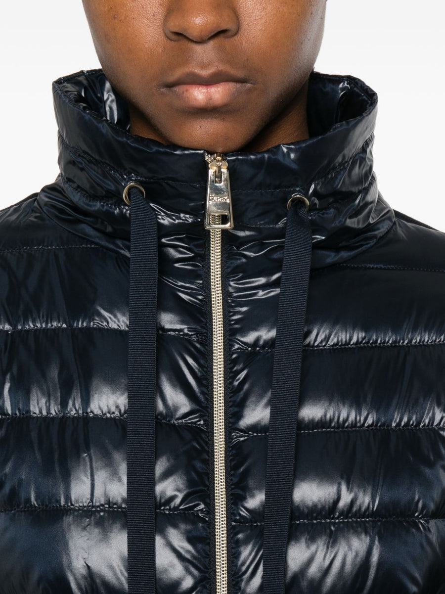 Herno Women Down Jacket Navy Quilted Lightweight Shell