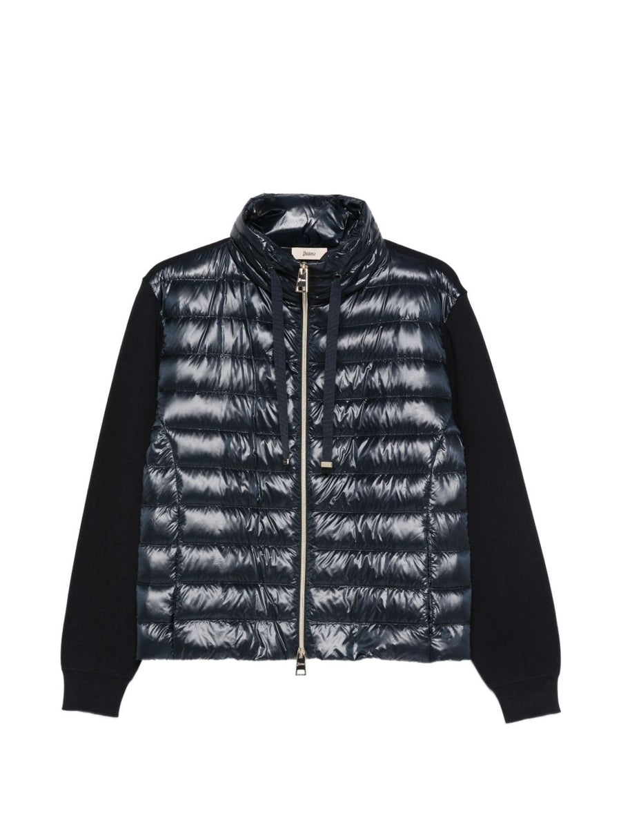 Herno Women Down Jacket Navy Quilted Lightweight Shell