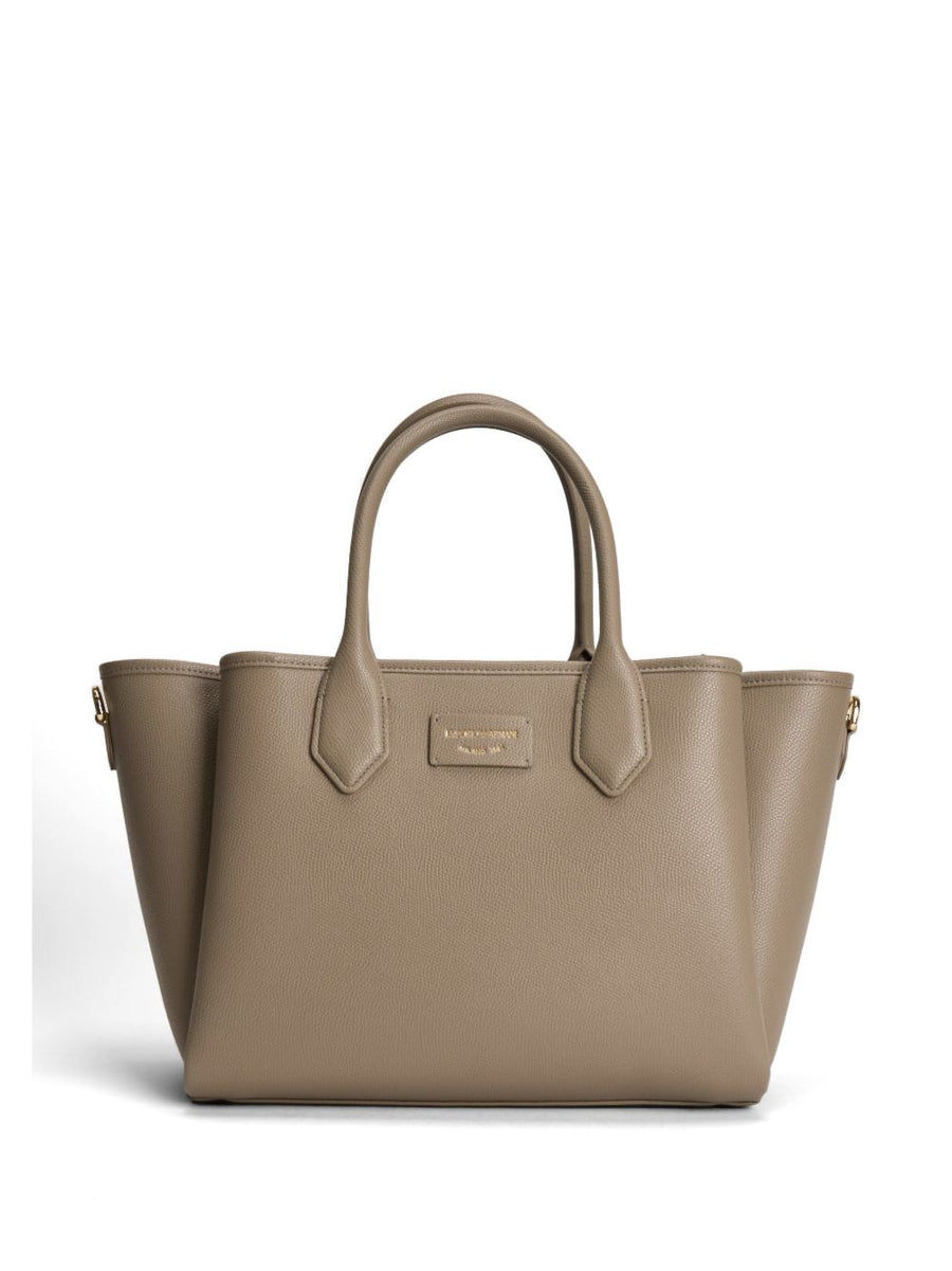 Emporio Armani Palmellato Shopper Bag for Women Luxe Grey Polyurethane Versatile Everyday Luxury