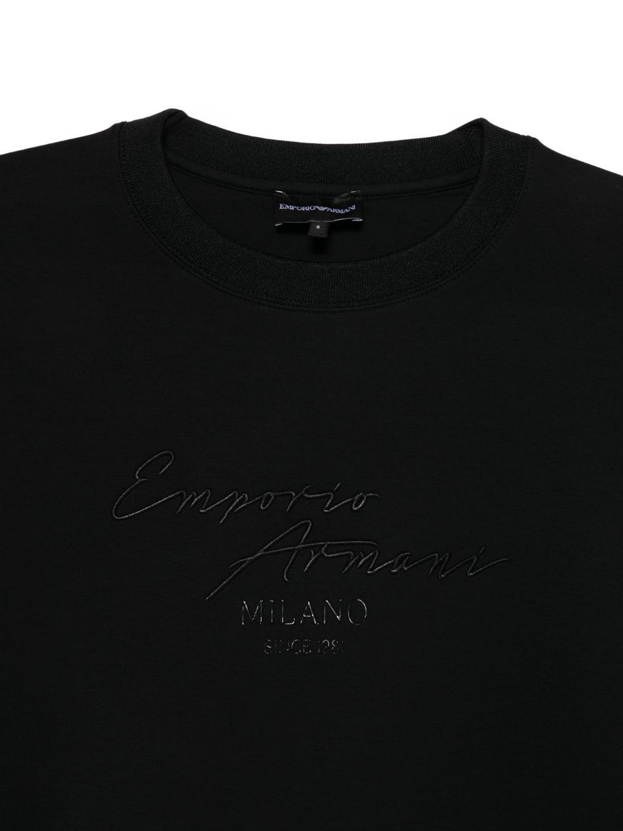 Emporio Armani Cotton Crewneck Sweatshirt For Women Luxurious Soft Cotton Blend With All Day Comfort