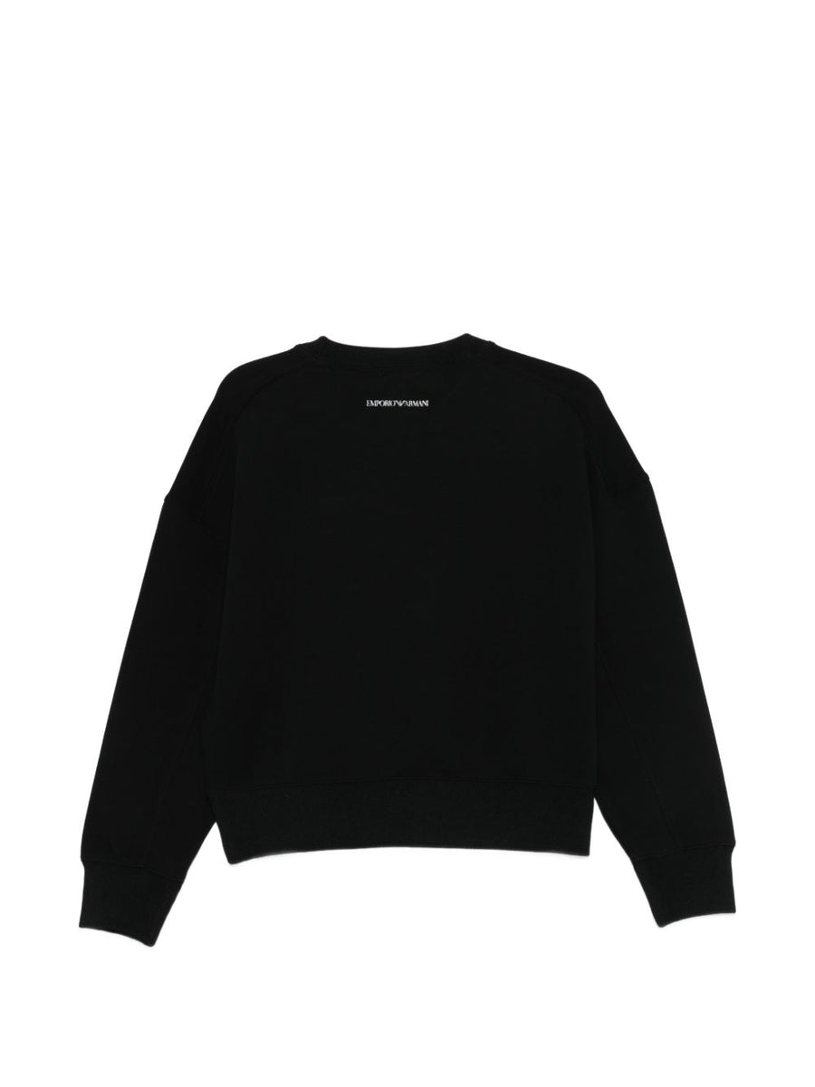 Emporio Armani Cotton Crewneck Sweatshirt For Women Luxurious Soft Cotton Blend With All Day Comfort